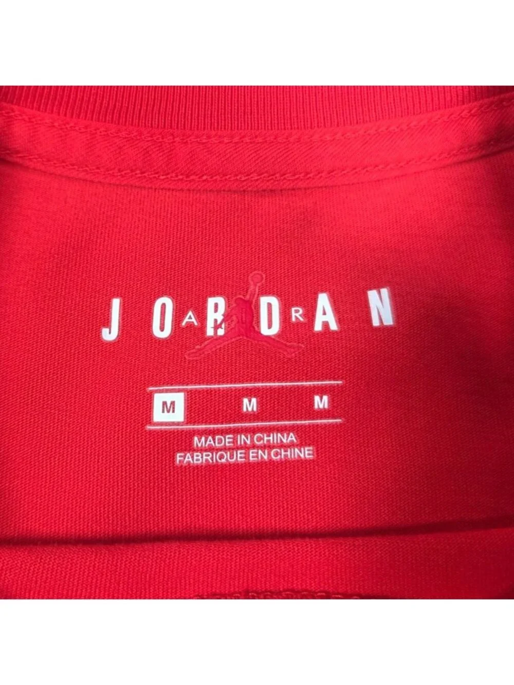 Nike Jordan Shirt Mens Medium Red Sport DNA 23 HBR Long Sleeve Jumpman Tee